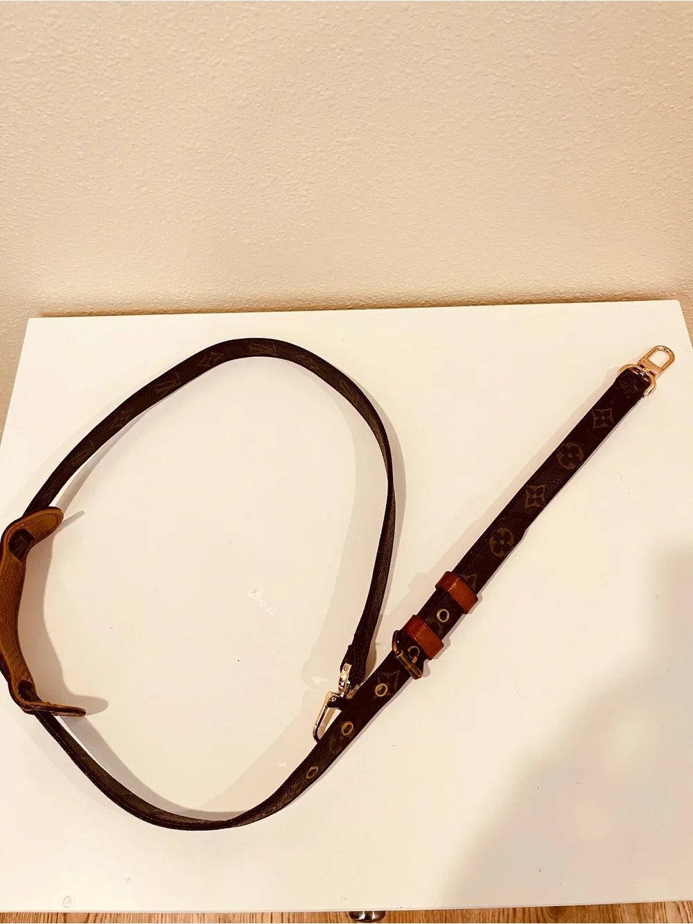 Louis Vuitton Brown Monogram Adjustable Shoulder Strap 47 inch adjustable